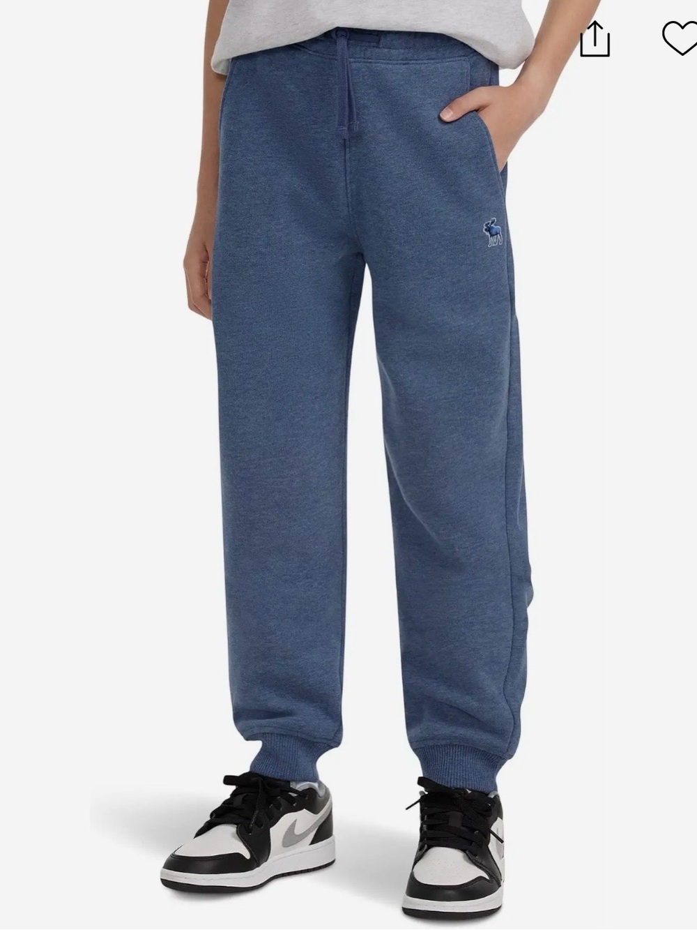 Abercrombie & fitch essentials fleece kids navy jogger sweatpants uniform 11/12